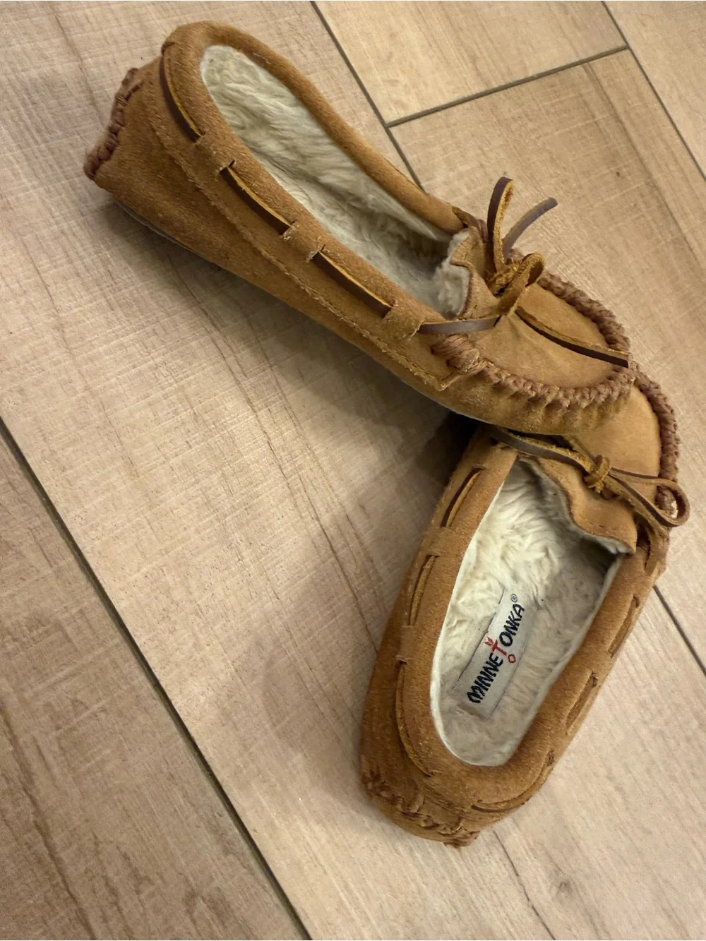 Minnetonka Kids Suede Moccasins